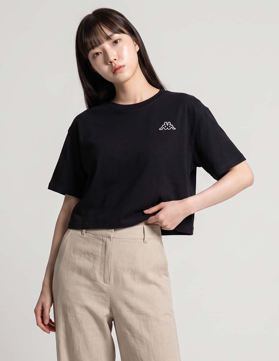 Playera manga al codo cuello redondo para mujer Playera manga al codo cuello redondo para mujer