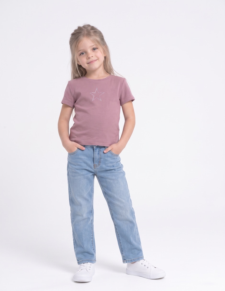 Playera manga corta para niña Playera manga corta para niña