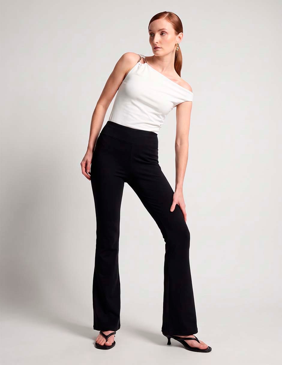 Legging media cintura con elástico para mujer
