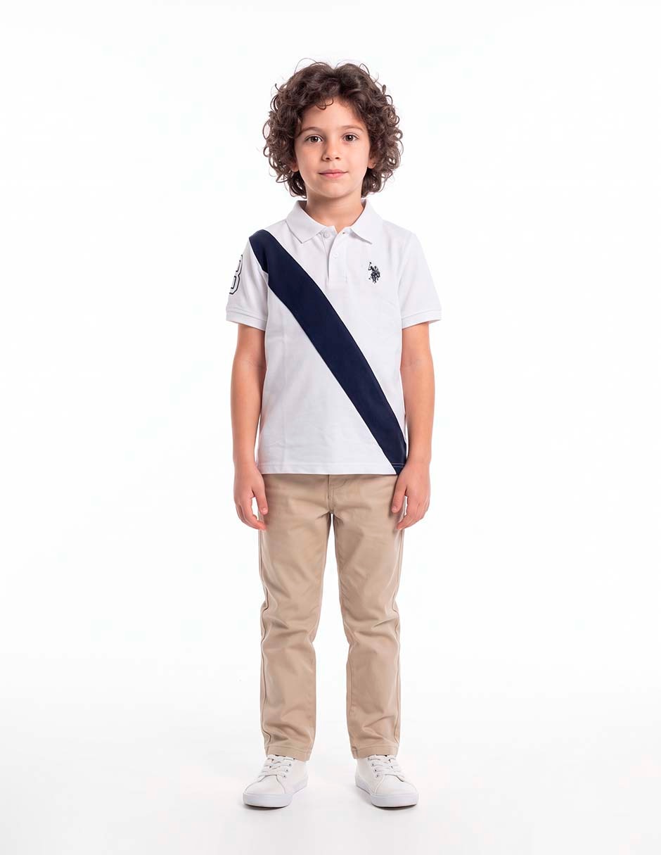 Playera tipo polo para niño Playera tipo polo para niño