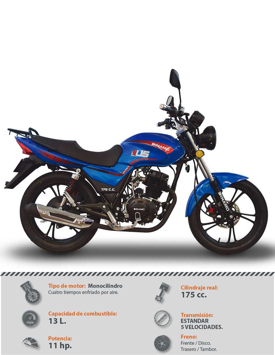 Motocicleta de trabajo u5 175 2027