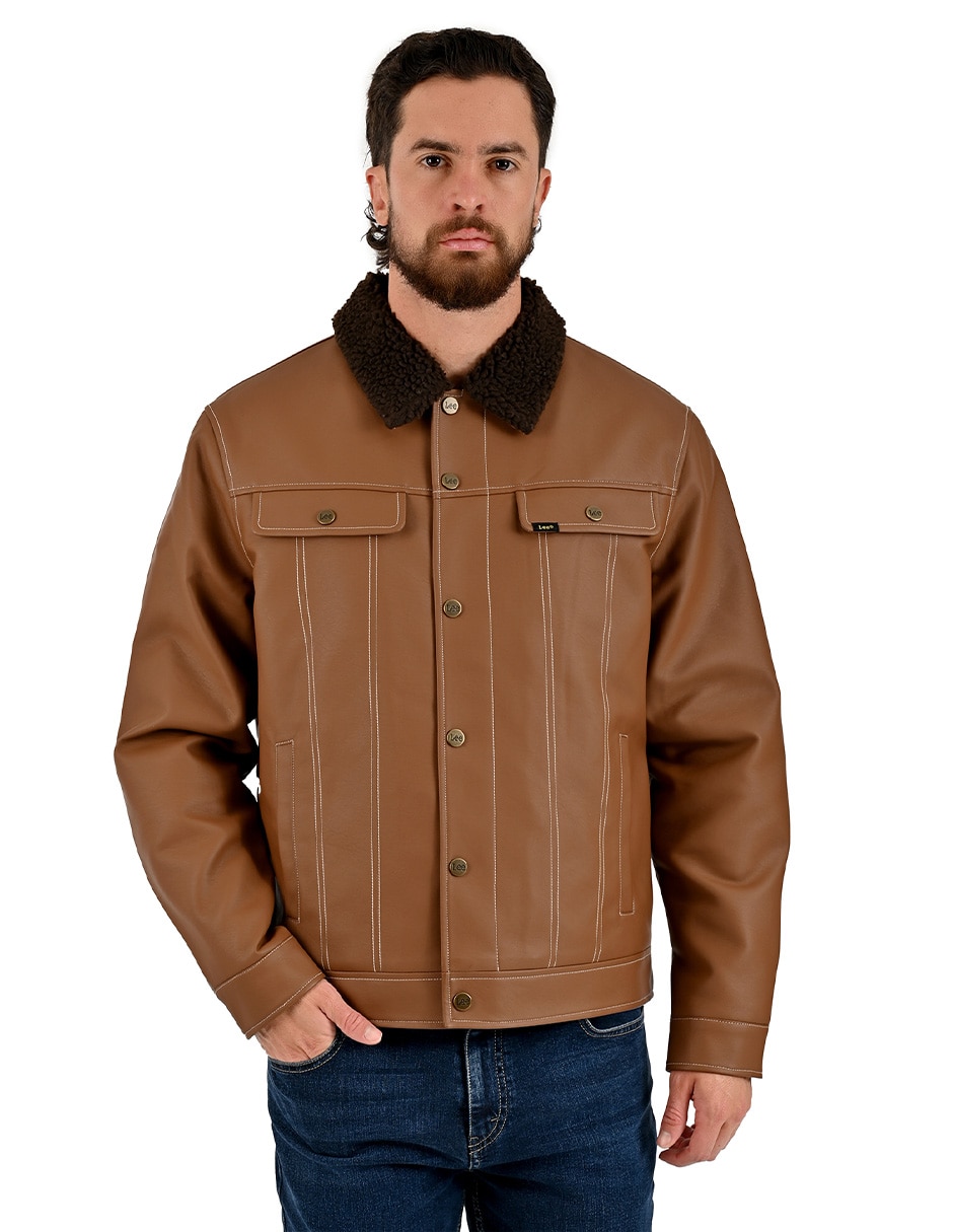 Chamarra casual con bolsillos para hombre