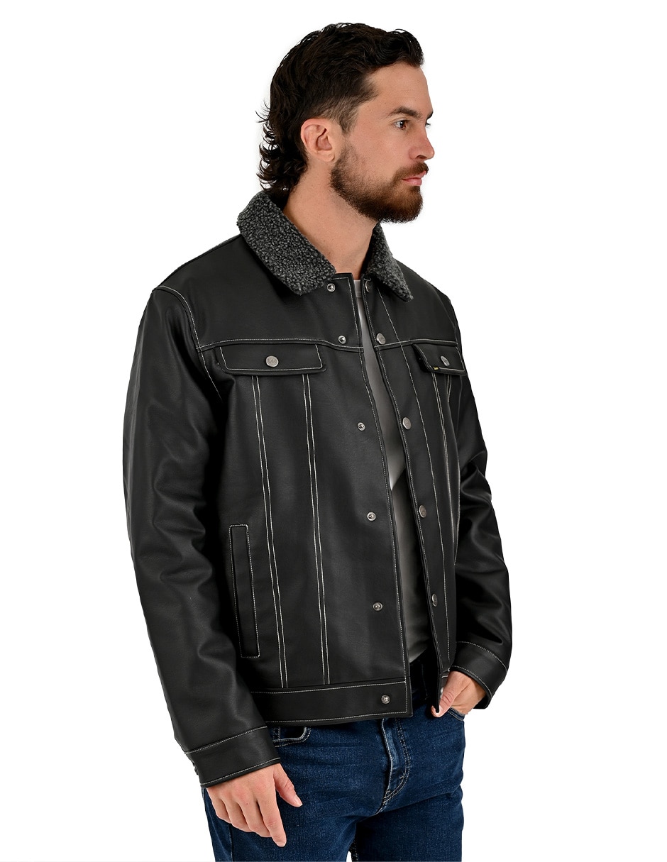 Chamarra casual con bolsillos para hombre 4