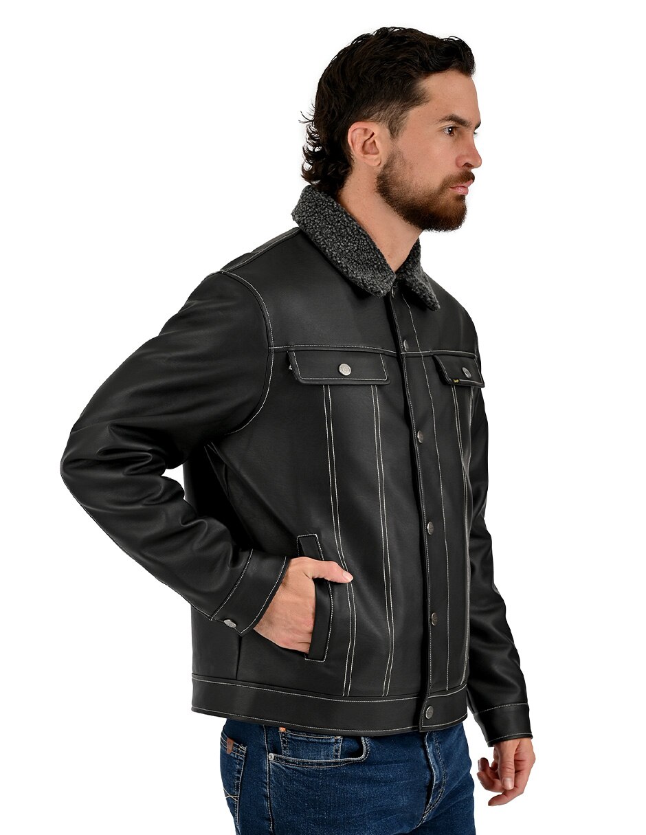 Chamarra casual con bolsillos para hombre 5