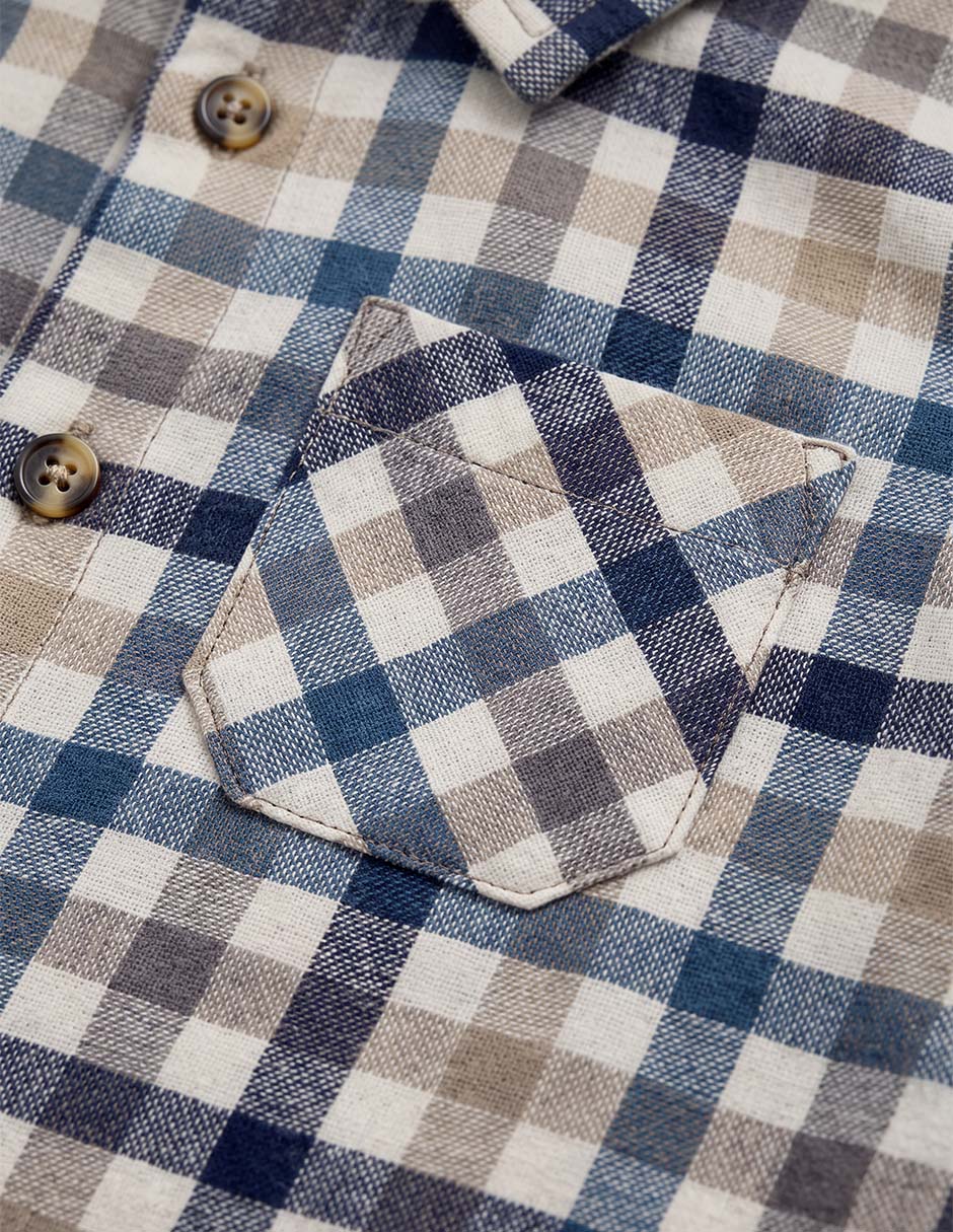 Camisa casual de algodón manga larga para niño 4