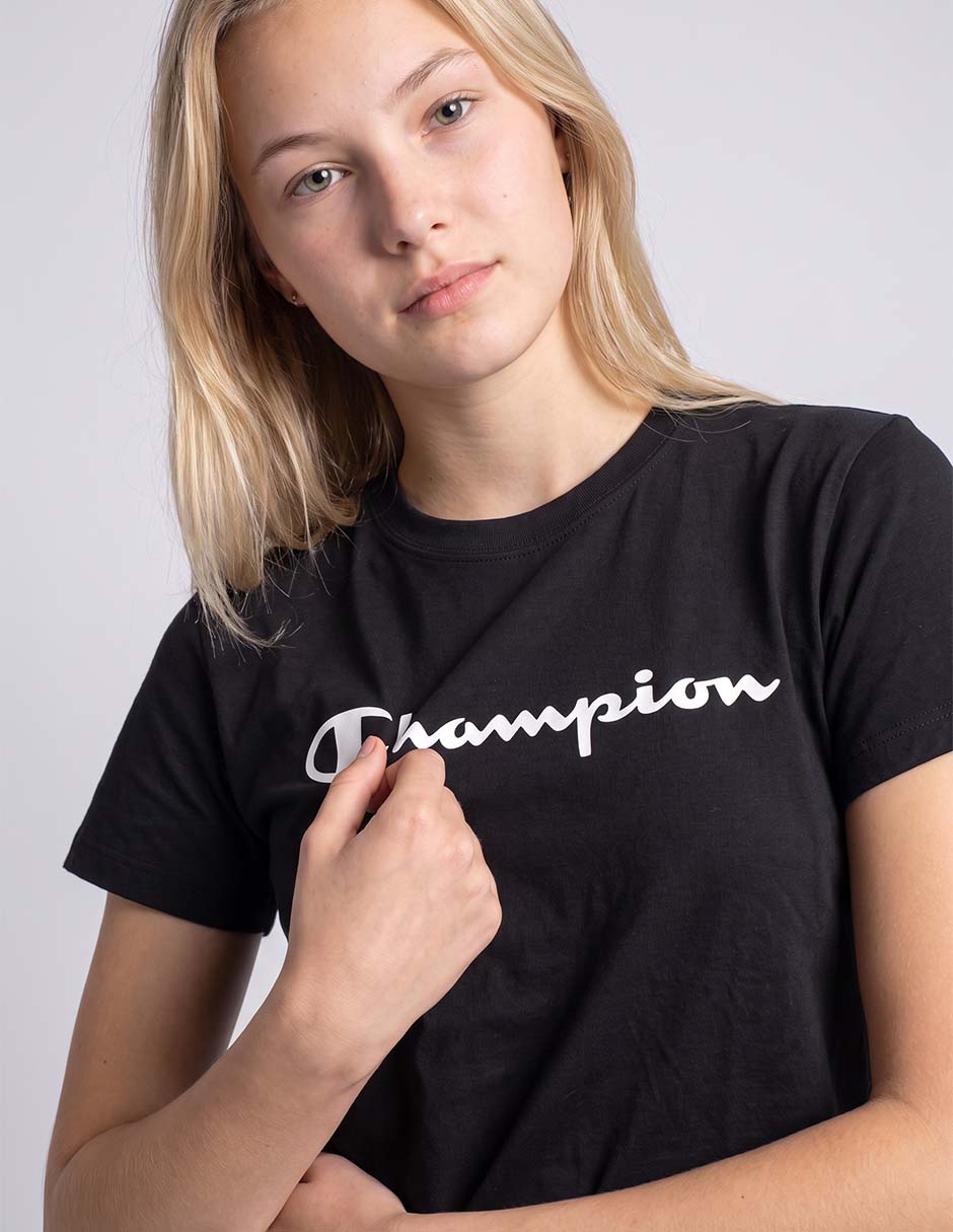 Playera manga corta cuello redondo para mujer 4