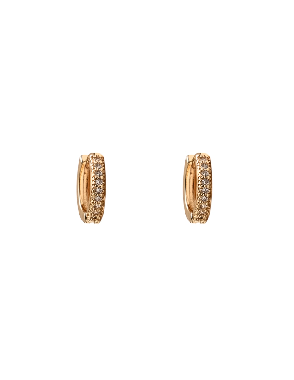 Arracadas con acabado baño de oro 18 K Arracadas con acabado baño de oro 18 K