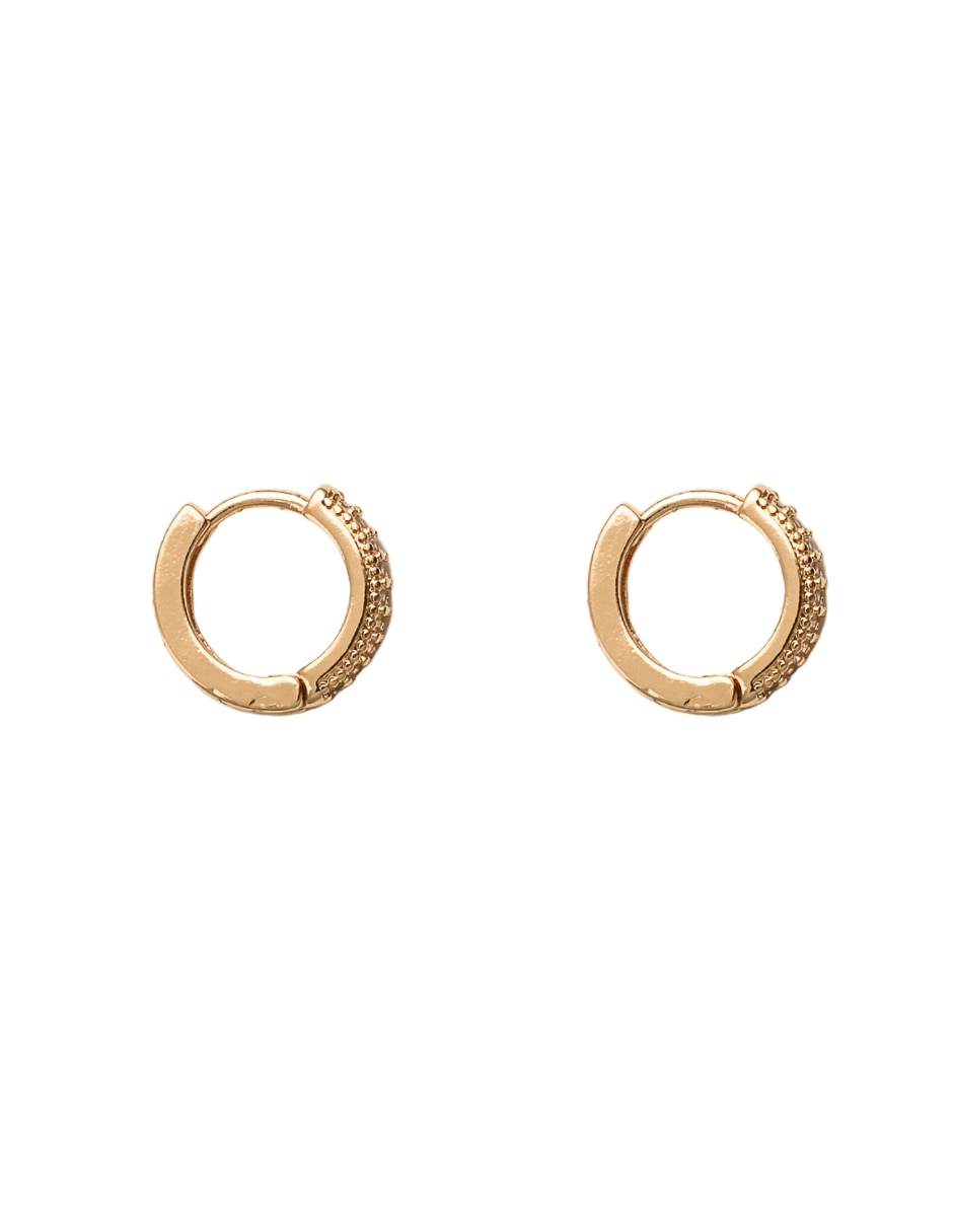 Arracadas con acabado baño de oro 18 K 2