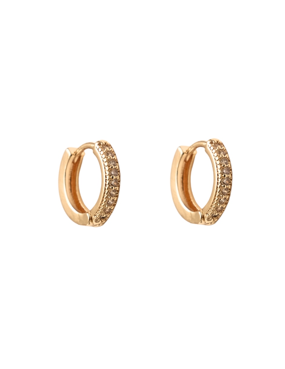 Arracadas con acabado baño de oro 18 K 3