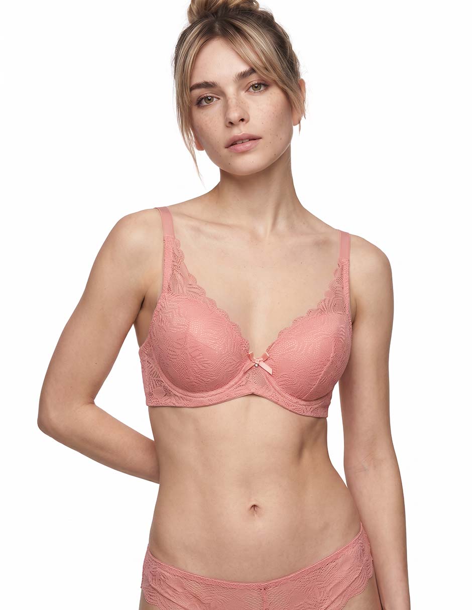 Brassiere balconette con copa para mujer