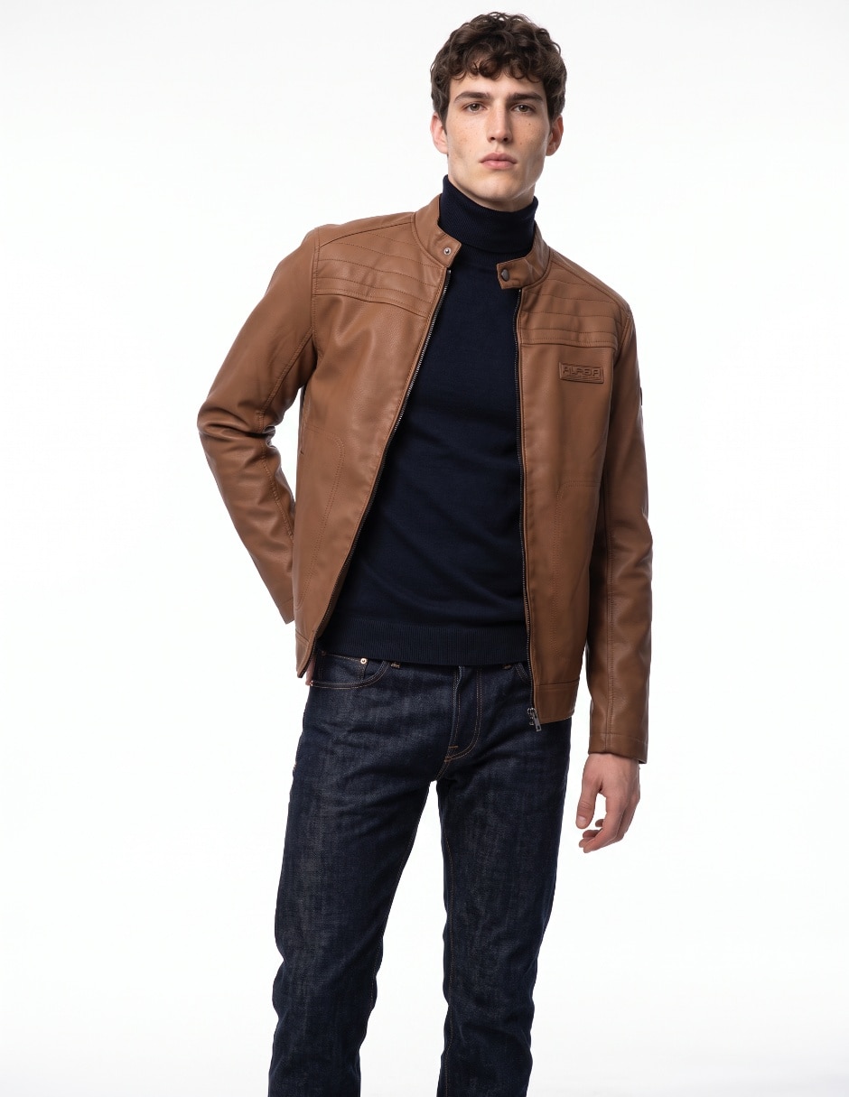 Chamarra bomber con bolsillos para hombre