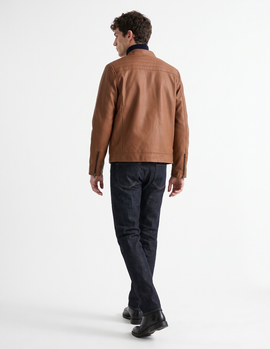 Chamarra bomber con bolsillos para hombre 2