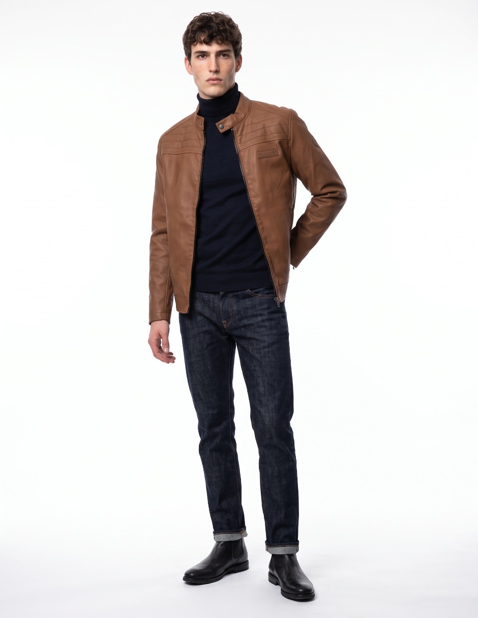 Chamarra bomber con bolsillos para hombre 3