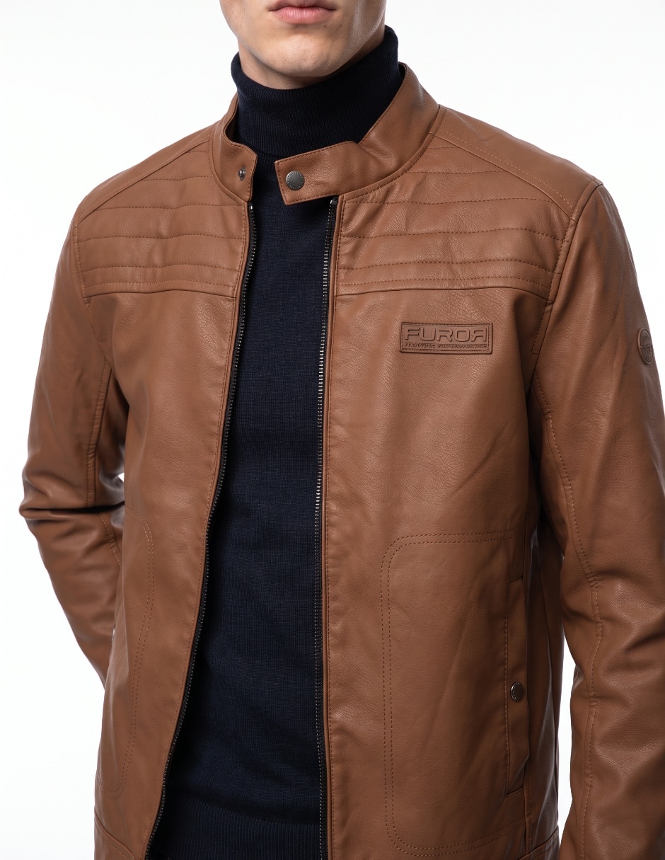 Chamarra bomber con bolsillos para hombre 4