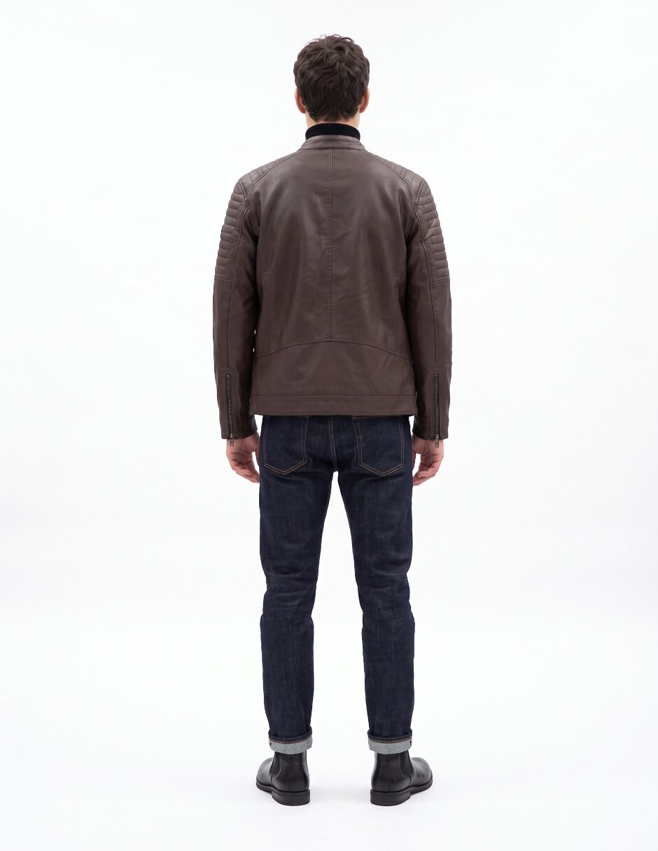 Chamarra casual con bolsillos para hombre 2