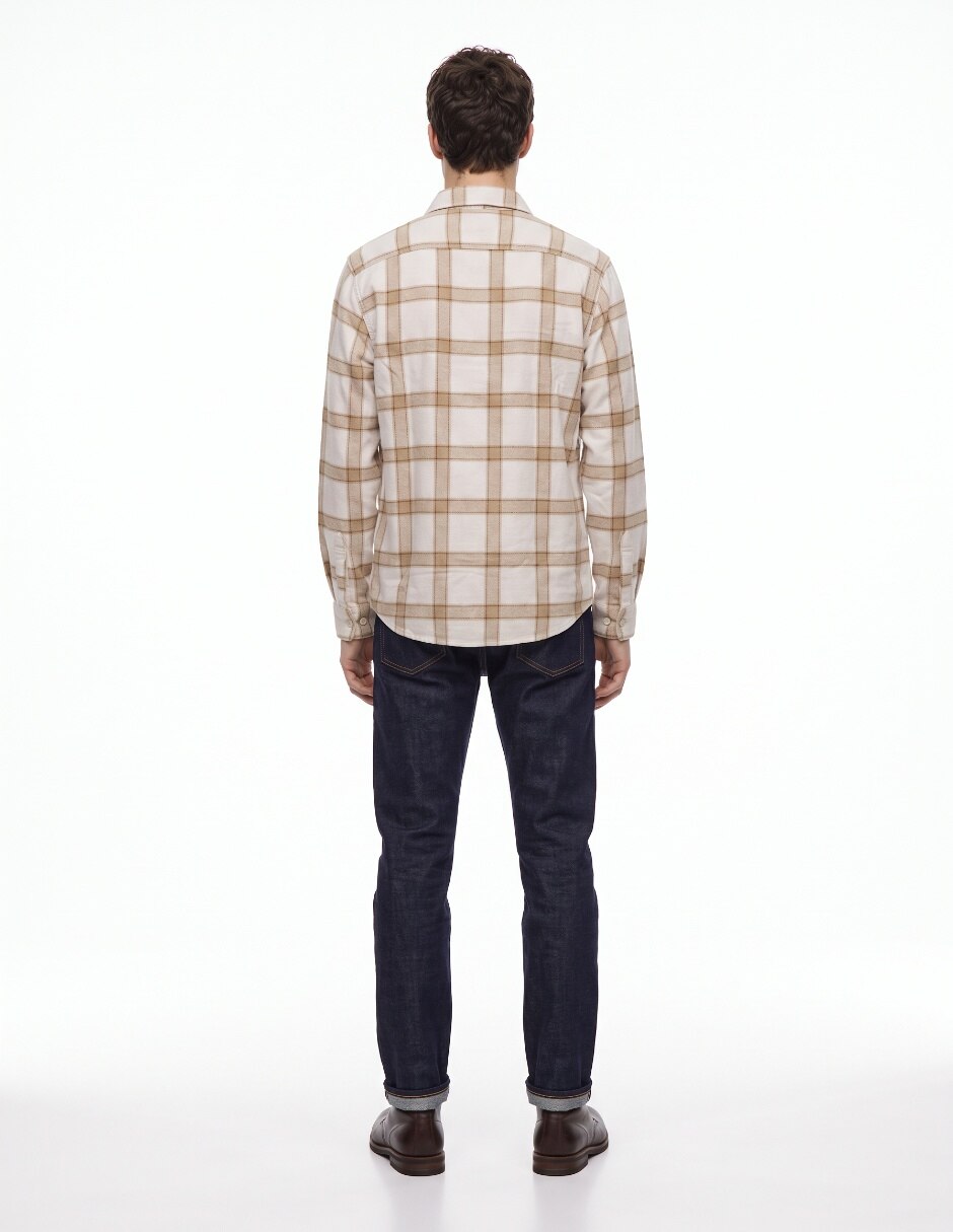 Camisa casual de algodón manga larga para hombre 2