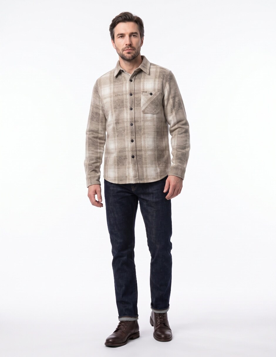 Camisa casual manga larga para hombre 3