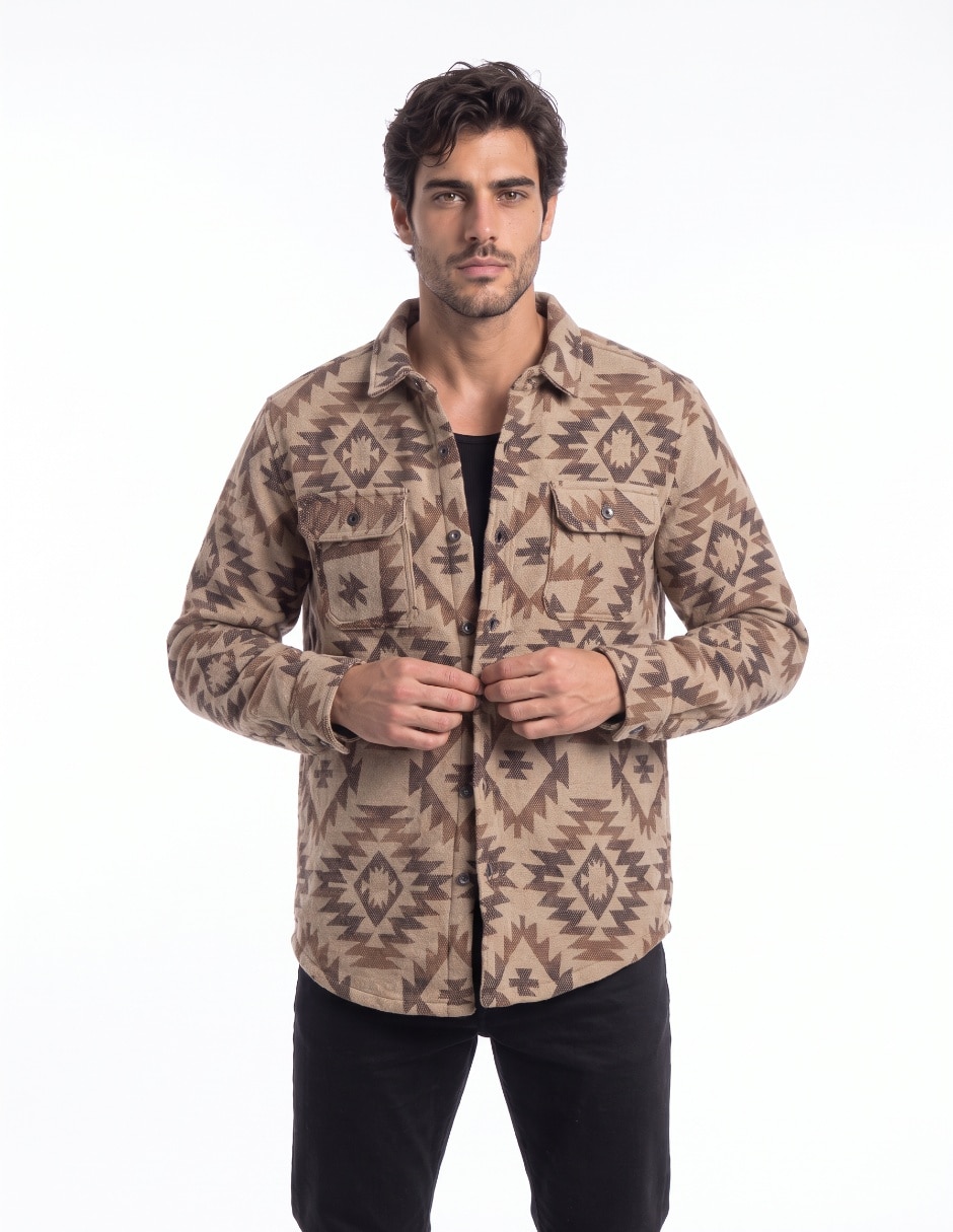 Sobrecamisa manga larga para hombre