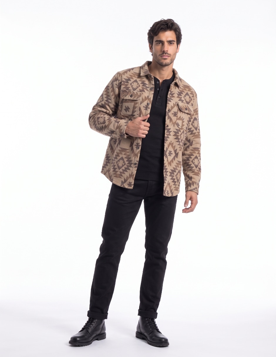 Sobrecamisa manga larga para hombre 3