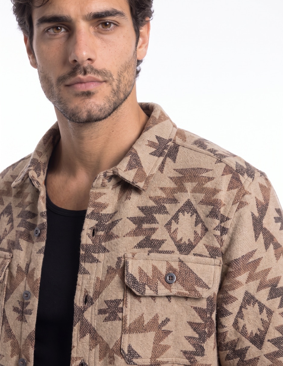 Sobrecamisa manga larga para hombre 4