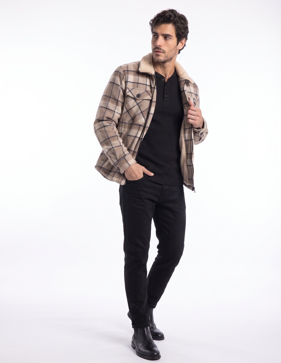 Sobrecamisa casual manga larga para hombre 3