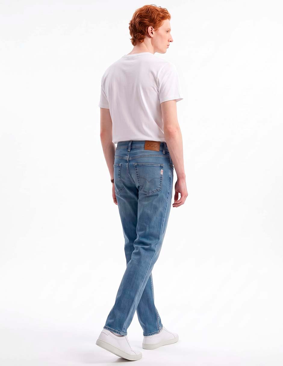 Jeans slim deslavado para hombre 2