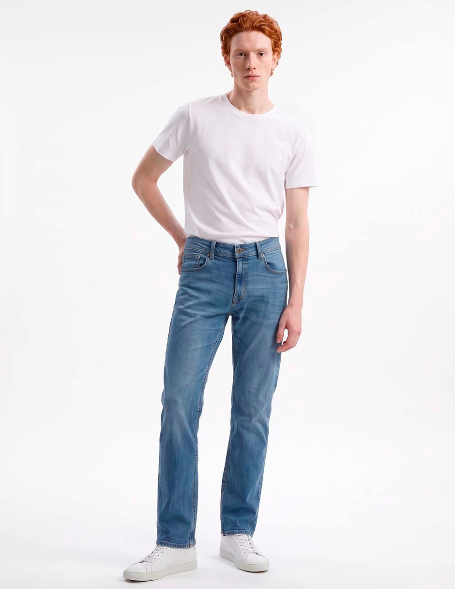 Jeans slim deslavado para hombre 3