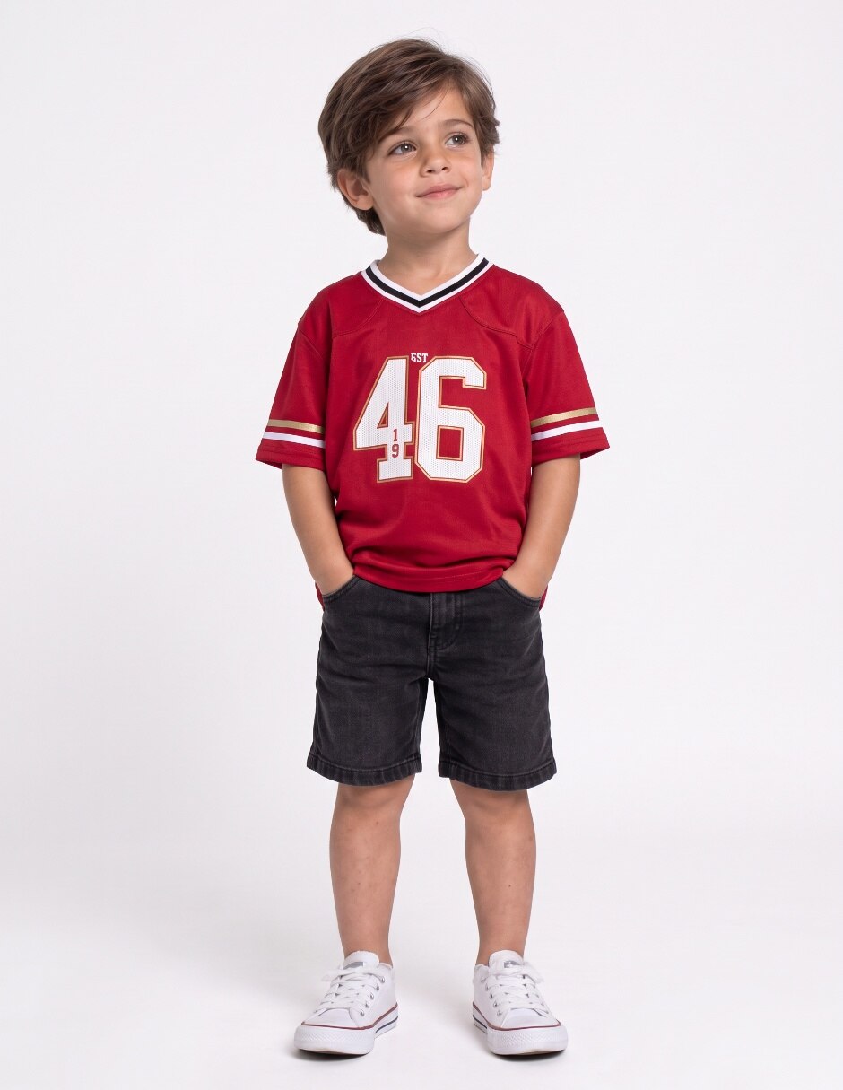 Playera deportiva casual San Francisco 49ers de niño