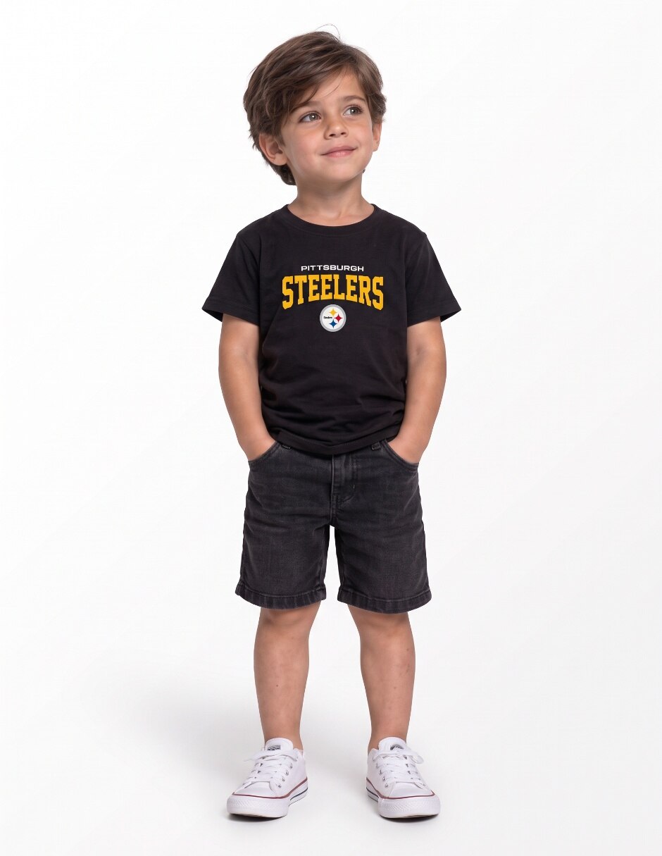 Playera deportiva casual Pittsburgh Steelers de niño Playera deportiva casual Pittsburgh Steelers de niño