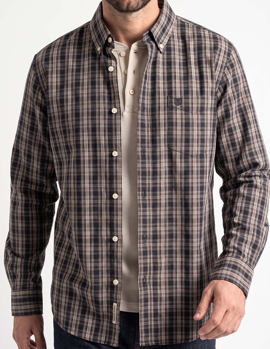 Camisa casual manga larga para hombre 3