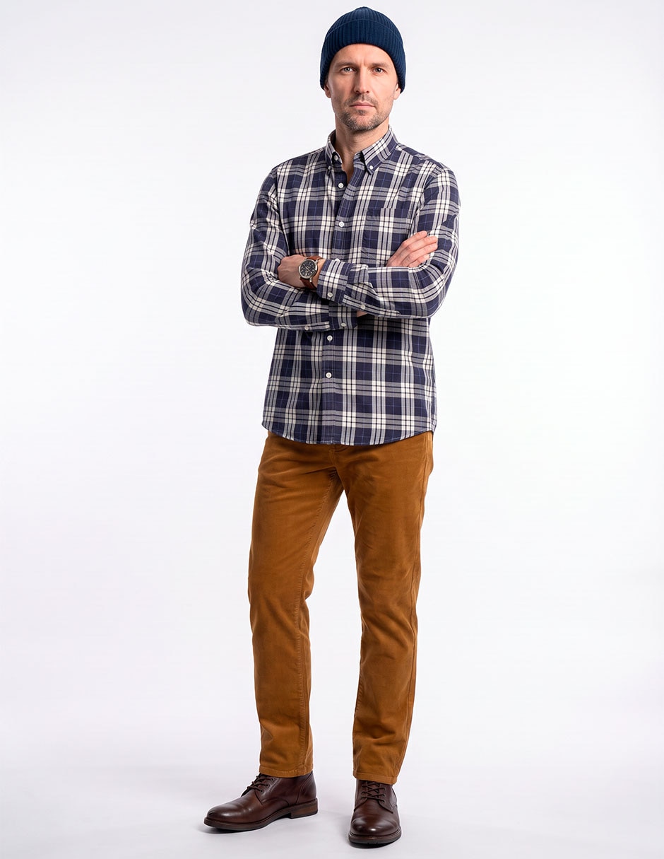 Camisa casual manga larga para hombre 3