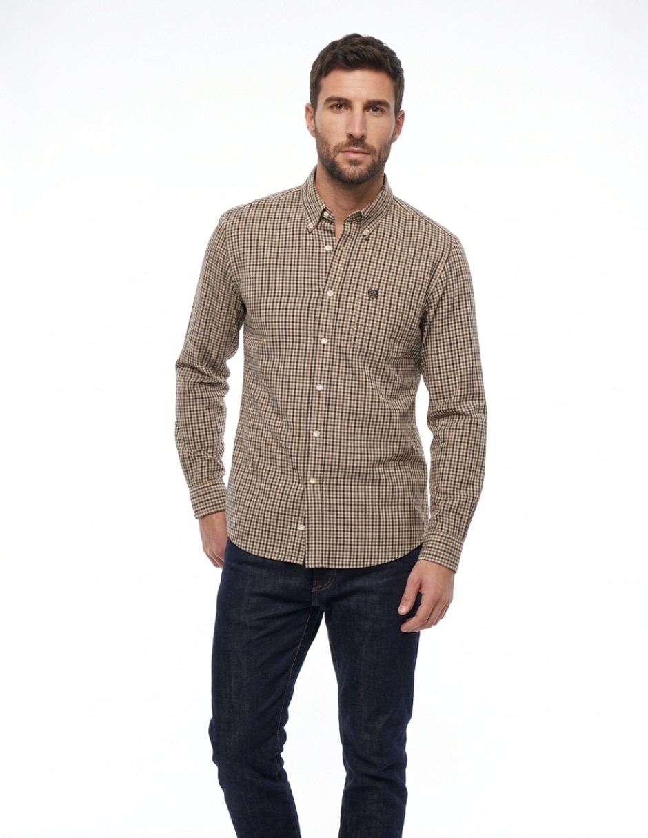 Camisa casual manga larga para hombre Camisa casual manga larga para hombre