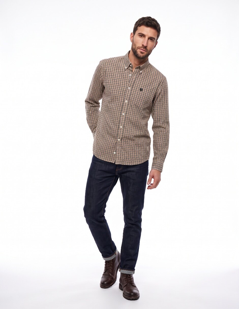 Camisa casual manga larga para hombre 3