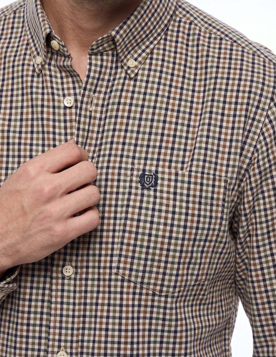 Camisa casual manga larga para hombre 4