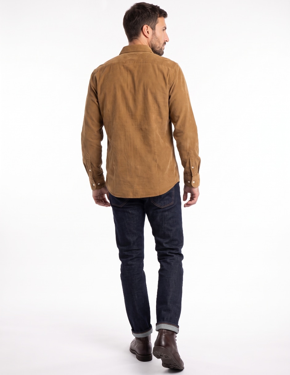 Camisa casual manga larga para hombre 2