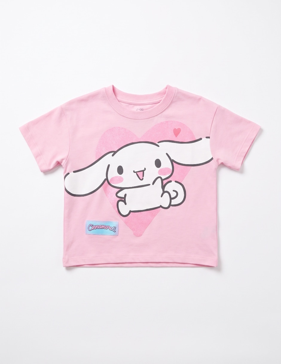 Playera Cinnamoroll manga corta para niña 3