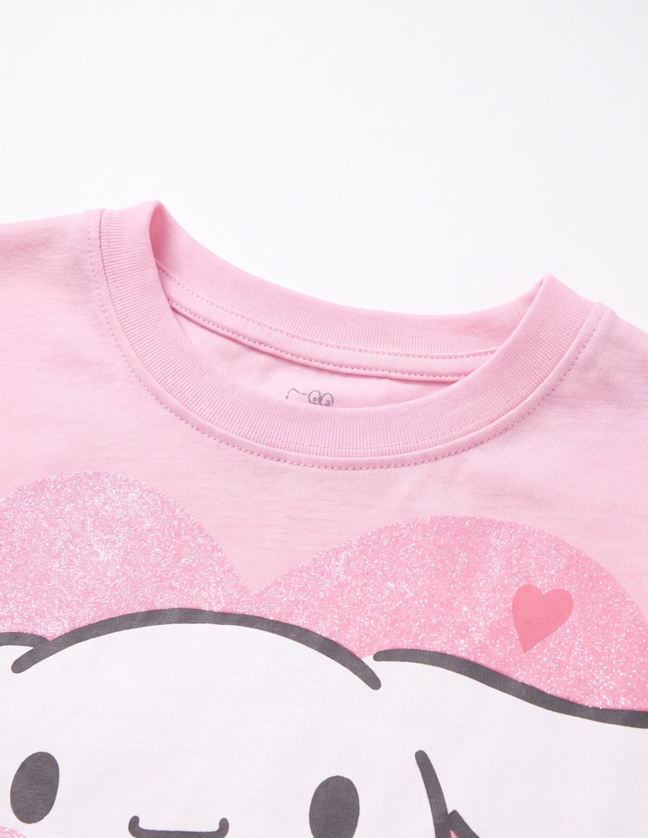 Playera Cinnamoroll manga corta para niña 5