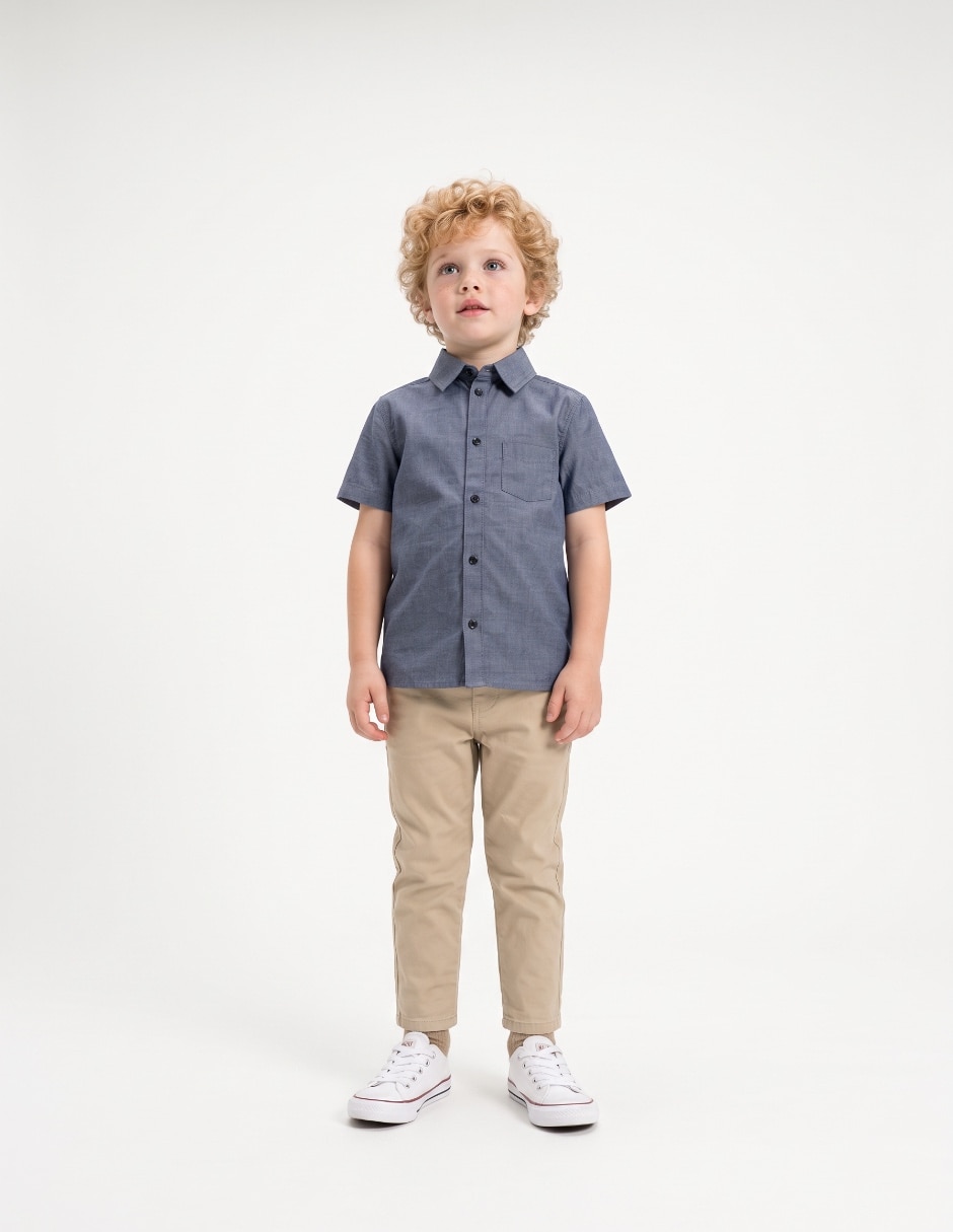 Camisa casual manga corta para niño Camisa casual manga corta para niño