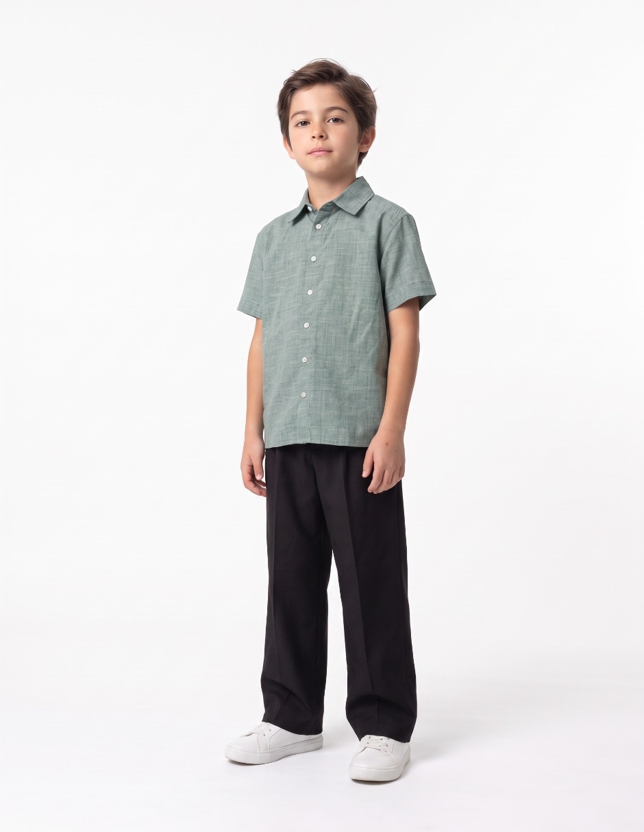 Camisa casual manga corta para niño Camisa casual manga corta para niño