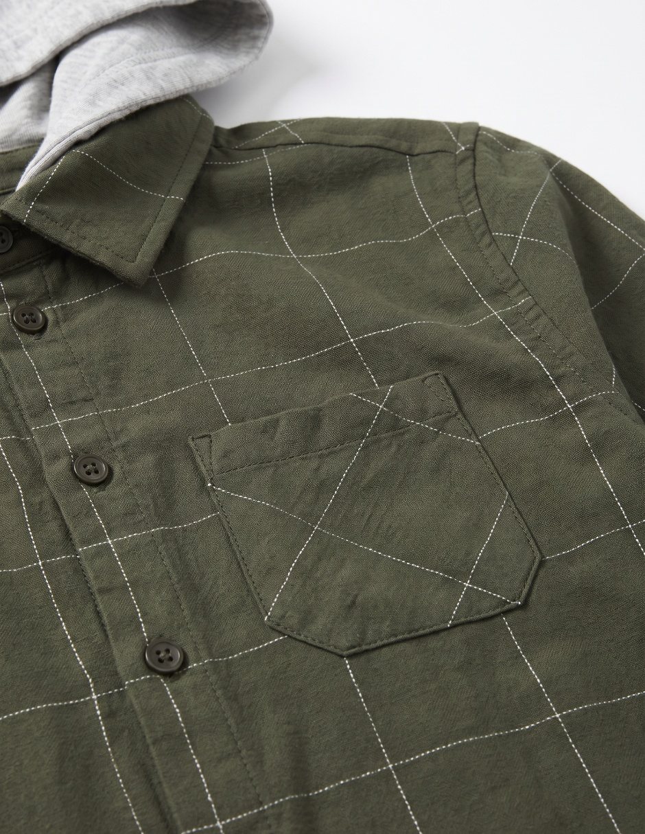 Sobrecamisa casual manga larga para niño 5