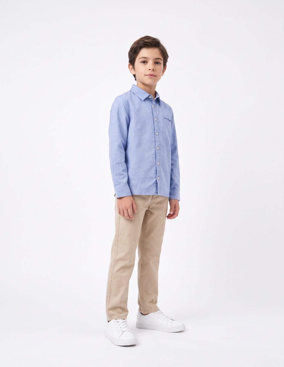 Camisa casual manga larga para niño Camisa casual manga larga para niño