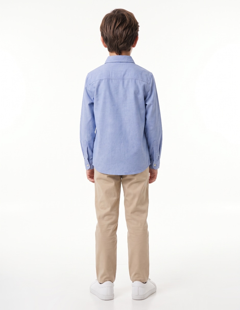 Camisa casual manga larga para niño 2