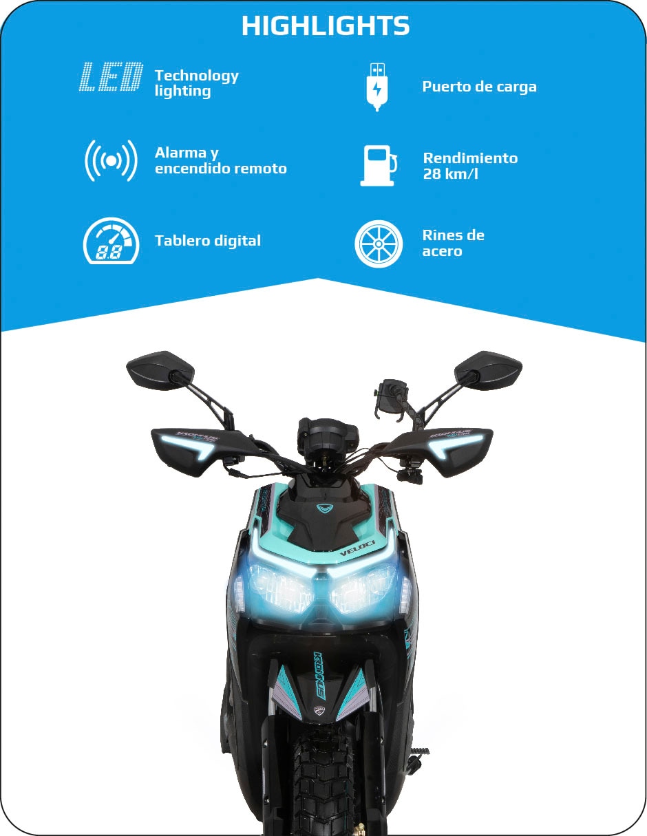 Motocicleta urbana Kronnus Rad Pro 175cc Azul 2027 3