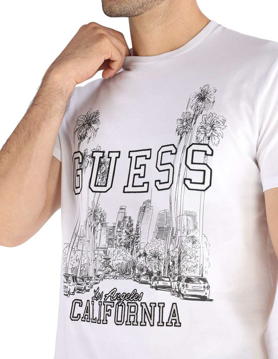 Playera Guess Logo cuello redondo para hombre